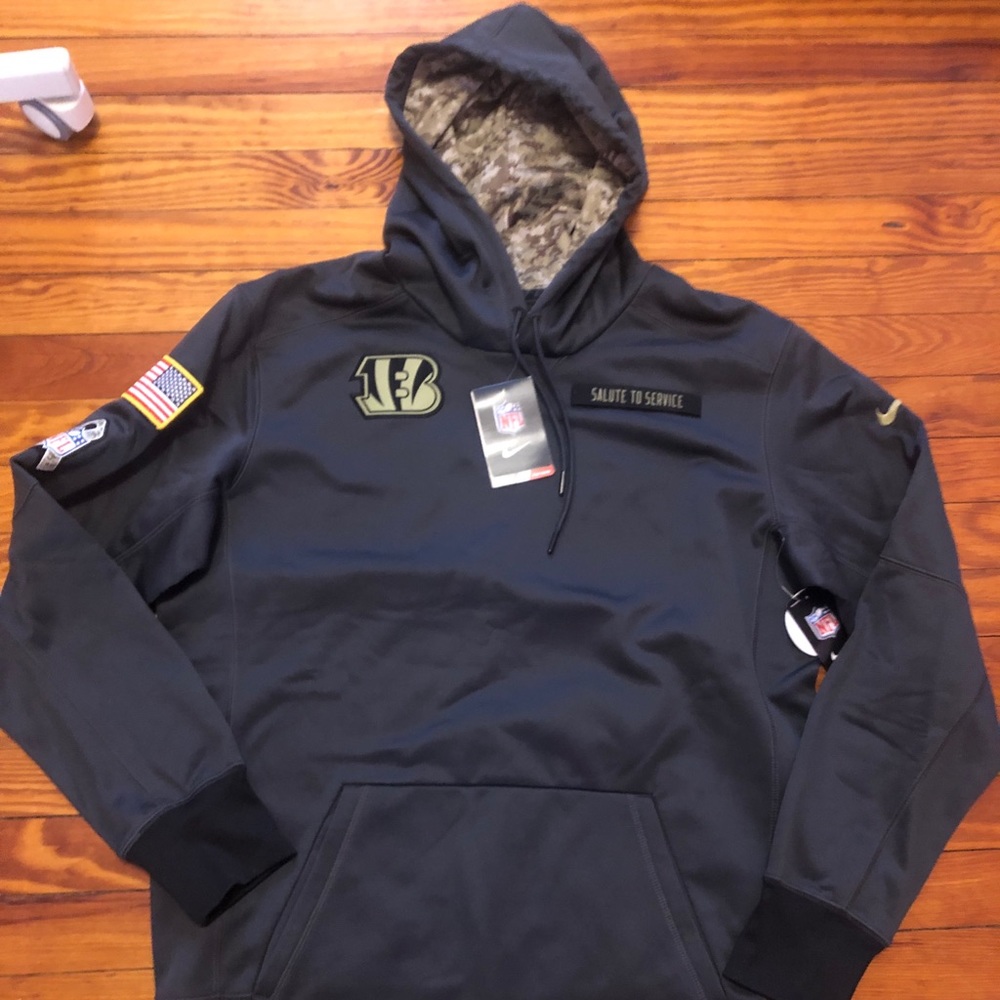 NEW bengals salute to service hoodie.